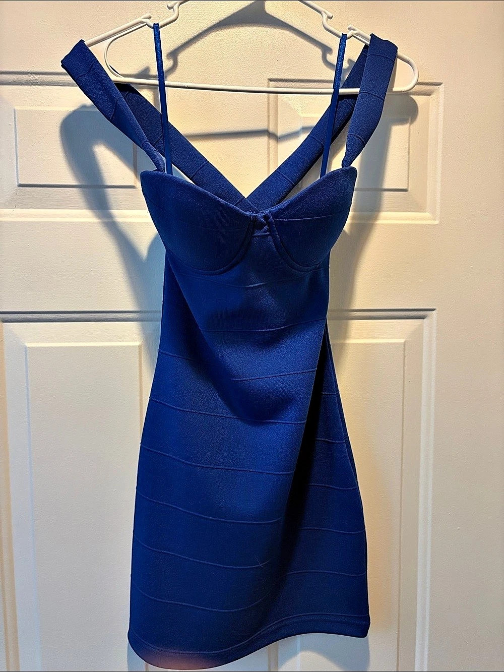 Charlotte Russe Bandage Mini Dress in Blue Size Medium Like New